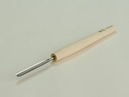 Ciseau à Bois Japonais HSS “Tendō” – Gouge en V 60° Sculpture (6 mm)