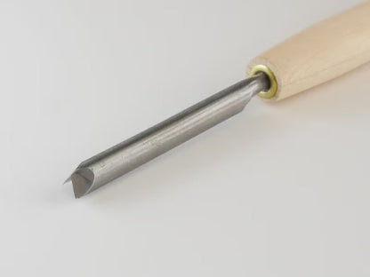 Ciseau à Bois Japonais HSS “Tendō” – Gouge en V 60° Sculpture (6 mm)