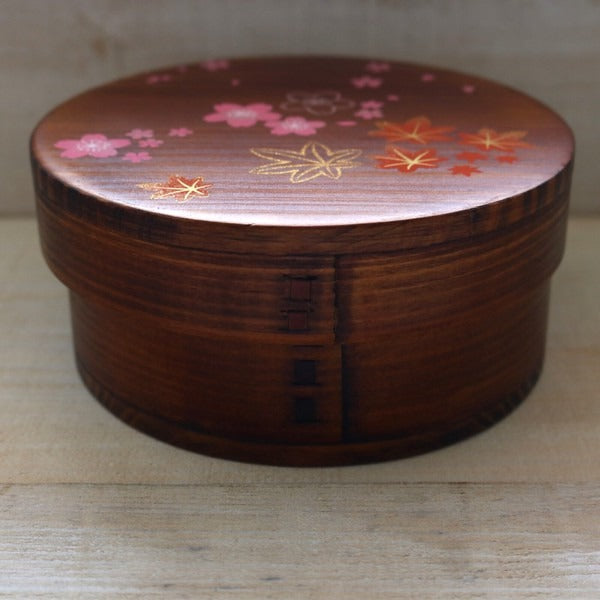Boîte Bento Japonaise Magewappa Sakura & Momiji – Bois de Cèdre 650 ml