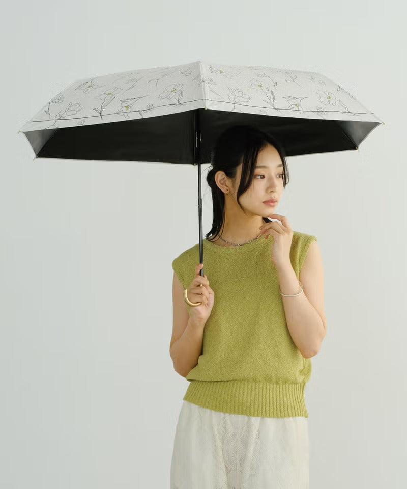 Parapluie Pliable Mini Motif Floral Anti-UV Wpc.