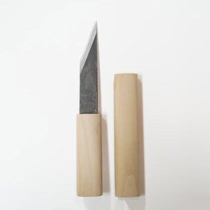 Baishinshi Yokote Kiridashi White Steel – Couteau japonais pour droitier ou gaucher avec étui bois