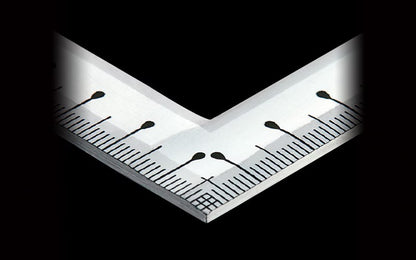 Équerre Japonaise Renforcée 30 × 15 cm, Argentée, JIS – Shinwa