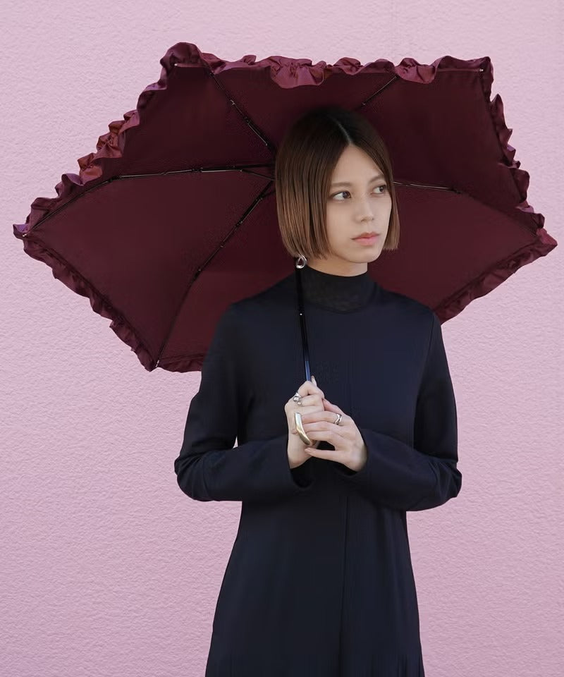 Parapluie Pliable Mini Volants Satinés Wpc. | Pluie & Soleil
