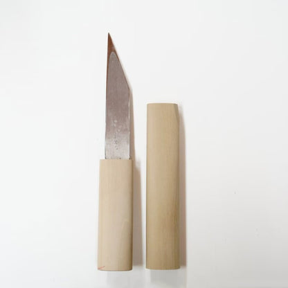 Baishinshi Yokote Kiridashi White Steel – Couteau japonais pour droitier ou gaucher avec étui bois