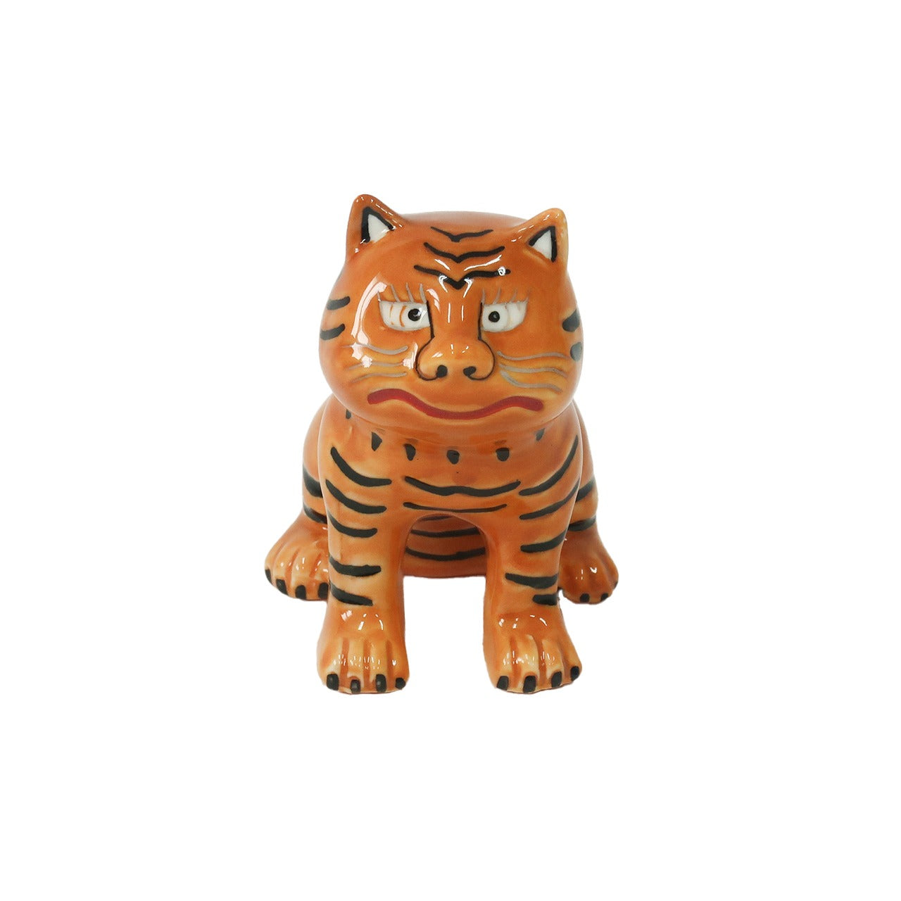 Figurine Tigre Tibétain en Porcelaine POST GENERAL | Objet Décoratif & Porte-Bagues