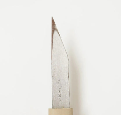 Baishinshi Yokote Kiridashi White Steel – Couteau japonais pour droitier ou gaucher avec étui bois