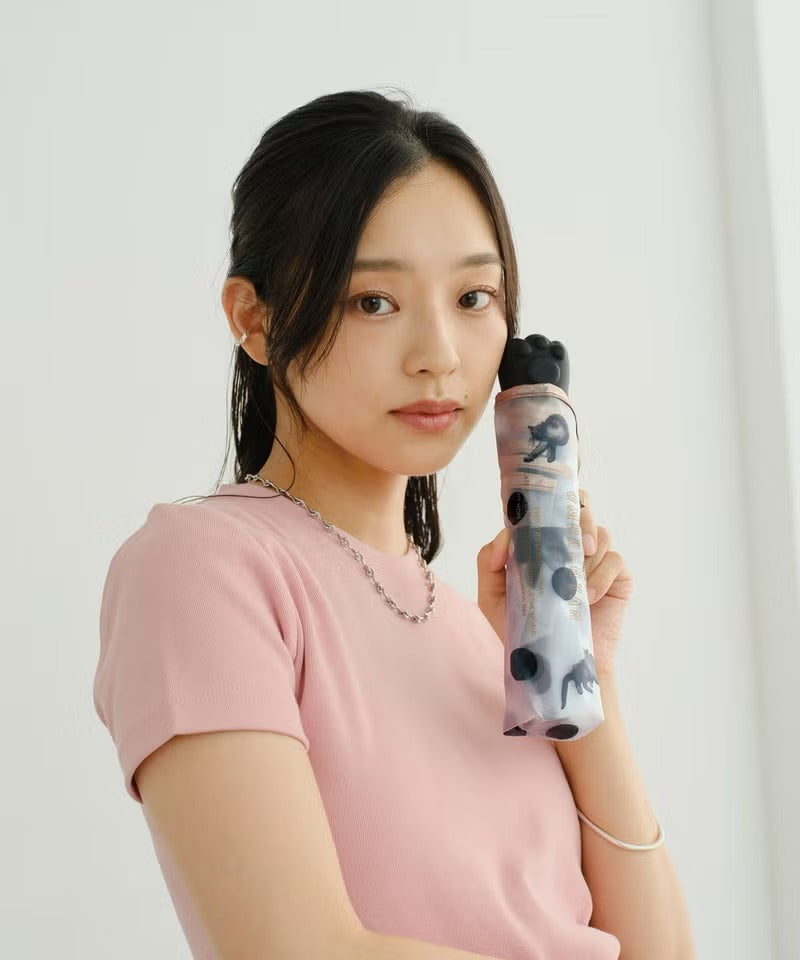 Parapluie Vinyle Transparent Pliable Motif Chats et Pois Masayuki Oki × Wpc.