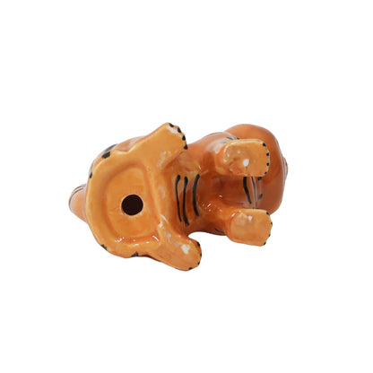 Figurine Tigre Tibétain en Porcelaine POST GENERAL | Objet Décoratif & Porte-Bagues