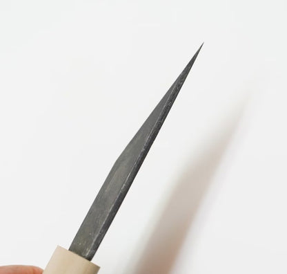 Baishinshi Yokote Kiridashi White Steel – Couteau japonais pour droitier ou gaucher avec étui bois
