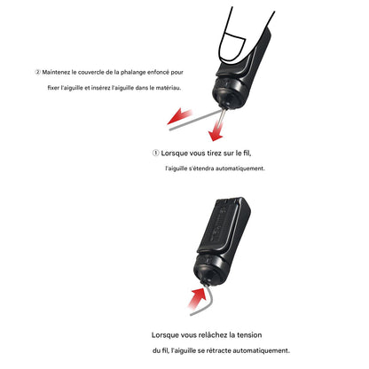 Tajima Quick Karuko – Attaches rétractables de sécurité pour cordeau traceur (x2)