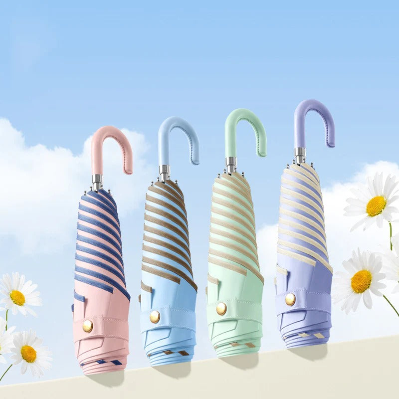 Parapluie Japonais Pliable Fleur | Ombrelle Anti-UV UPF50+ 100% UV & Pluie
