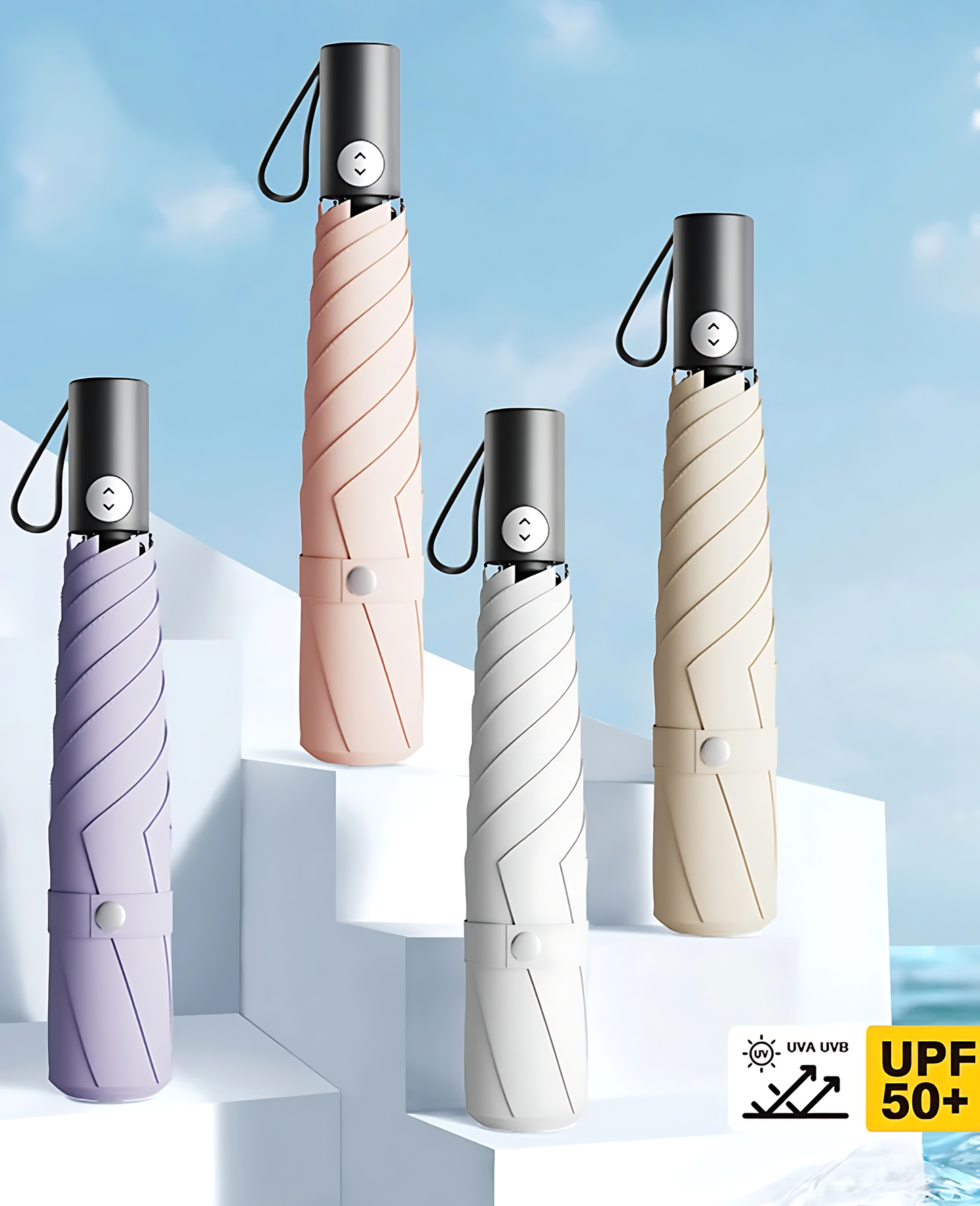 Parapluie Pliable Homme Auto-Ouvrant Anti-UV Kumokasa | Pluie & Soleil
