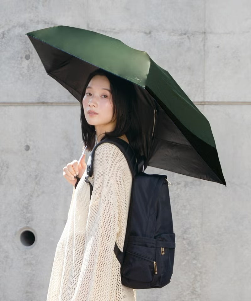 Parapluie Japonais Pliant Anti-UV Protection Sac à Dos Compact Wpc.