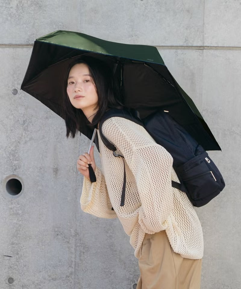 Parapluie Japonais Pliant Anti-UV Protection Sac à Dos Compact Wpc.