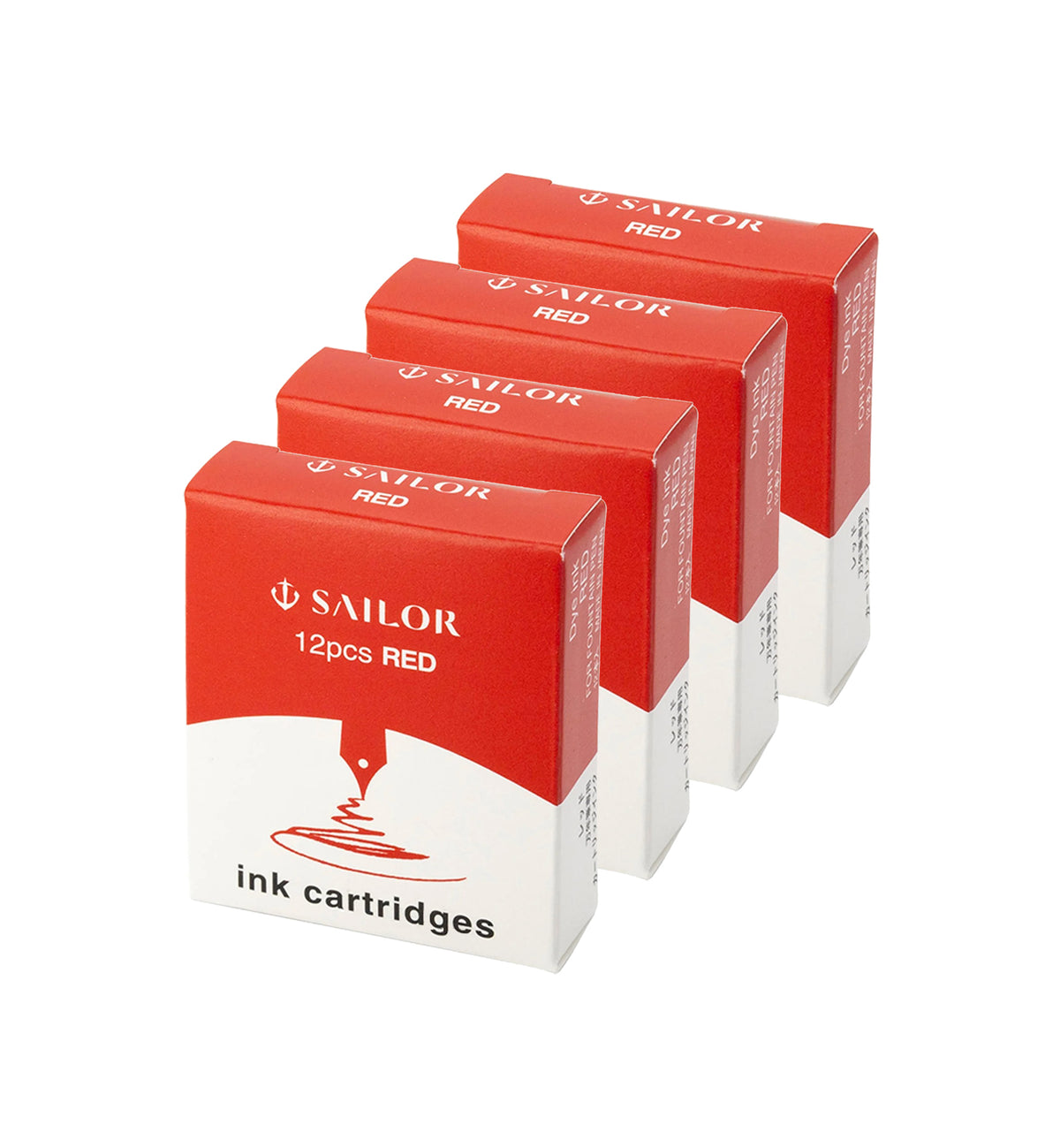 Lot de 48 Cartouches d’Encre Sailor pour Stylo-Plume – 4 Boîtes