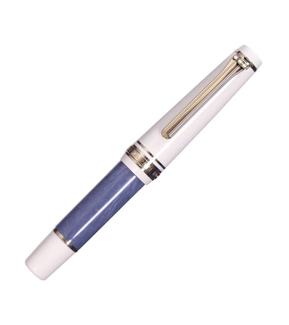 Stylo-plume compact Sailor Rencontre – Résine marbrée et plume or 14 K