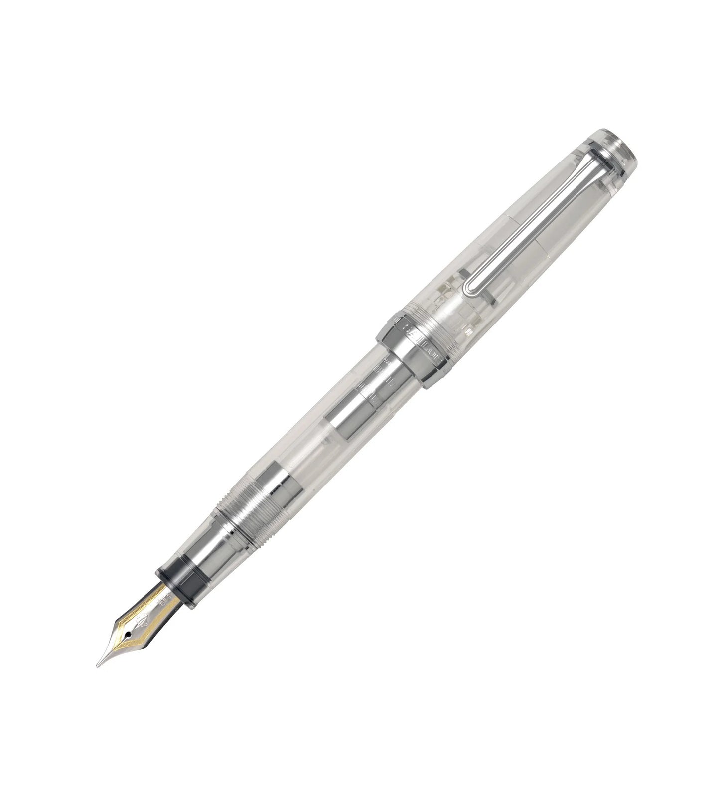 Stylo-plume Sailor Professional Gear Silver Demonstrator – Plume or 21 carats