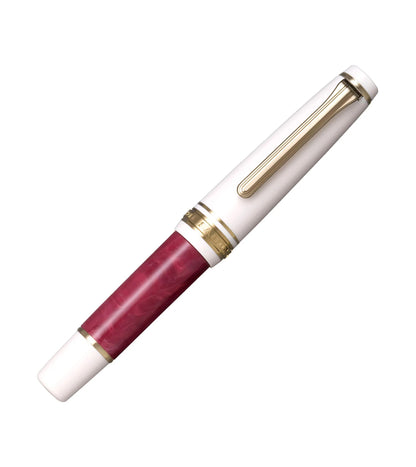 Stylo-plume compact Sailor Rencontre – Résine marbrée et plume or 14 K