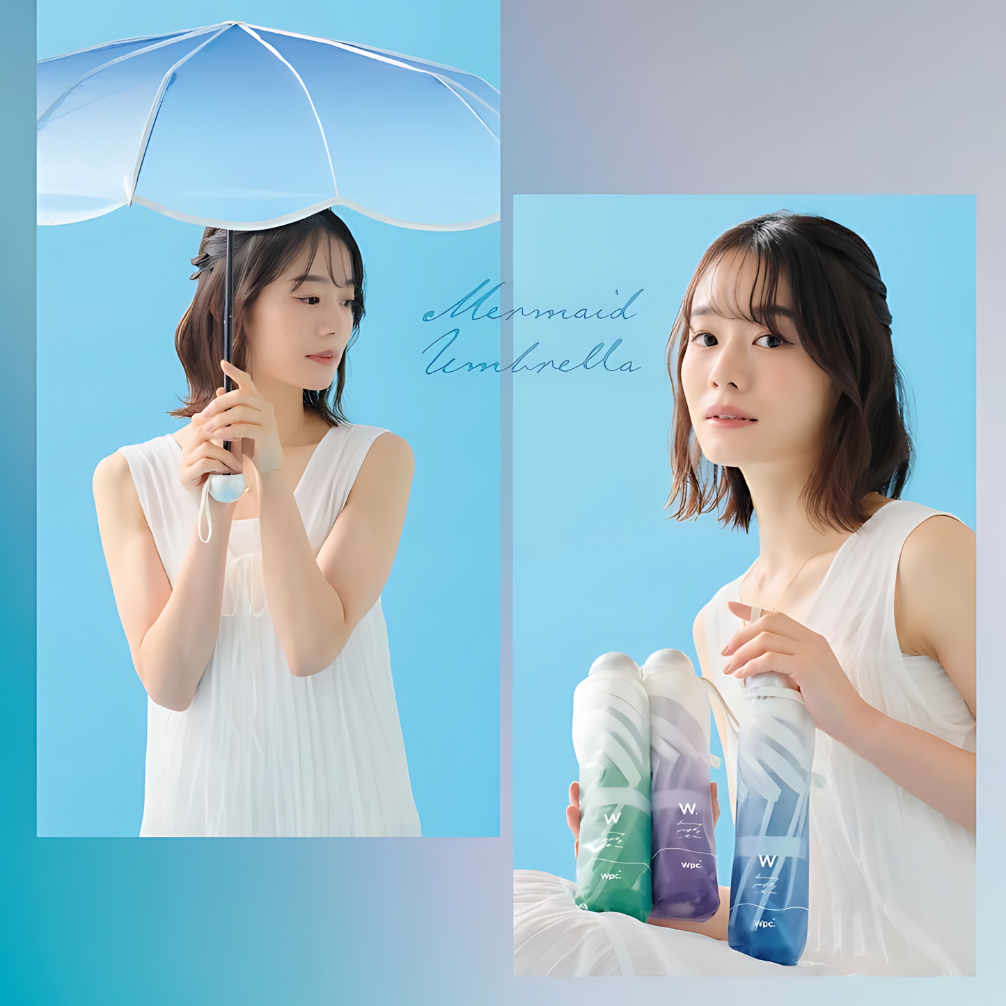 Parapluie Pliable Mini Sirène Transparent Wpc. | Parapluie Japonais Vinyle
