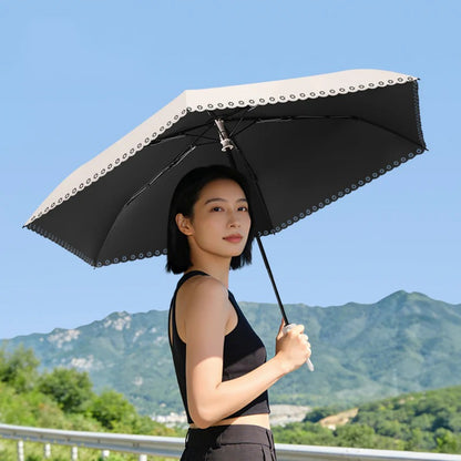 Parapluie Pliable Auto-Ouvrant à Volants Kumokasa