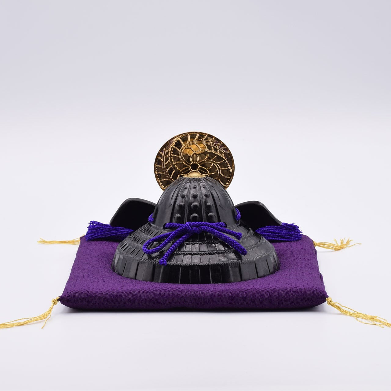 Casque de samouraï japonais Kuroda Kanbei Ginzado | Kabuto décoratif en métal fabriqué au Japon