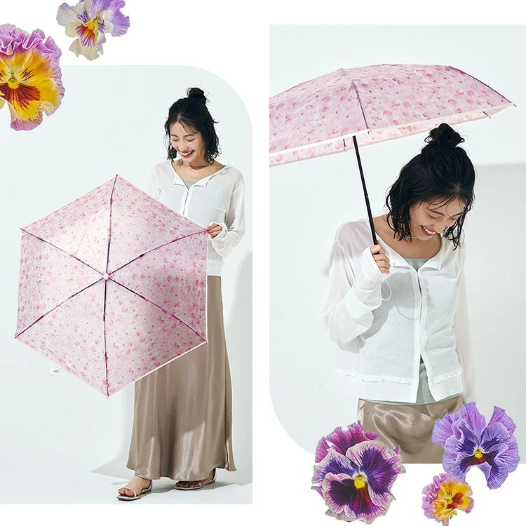 Parapluie Pliable Mini Motif Floral Vinyle Pluie & Soleil plantica × Wpc.