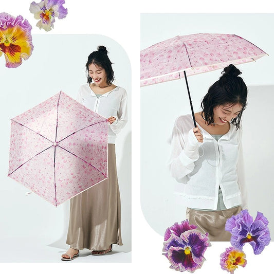 Parapluie Pliable Mini Motif Floral Vinyle Pluie & Soleil plantica × Wpc.