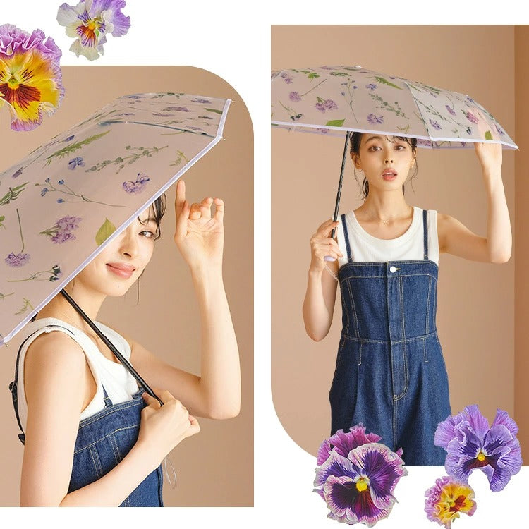 Parapluie Pliable Mini Motif Floral Vinyle Pluie & Soleil plantica × Wpc.