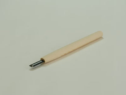 Ciseau à sculpter japonais peu arrondi (Asamaru) – Acier Aogami #2 – Manche Hinoki (1.5 à 18mm)