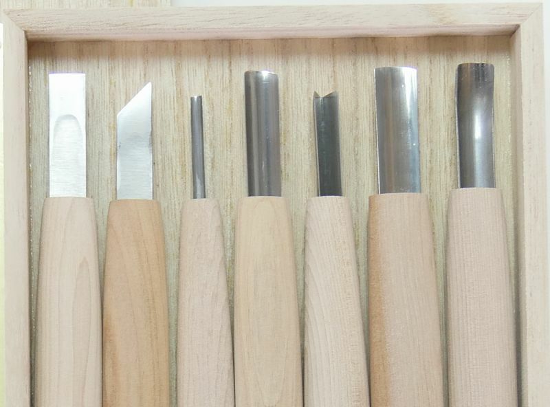 Set professionnel de 7 outils de sculpture japonais HSS – Coffret bois – Sculpture sur bois