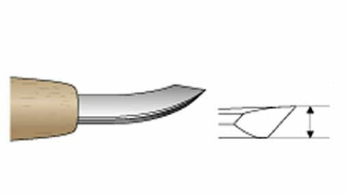 Racloir japonais fin HSS type In-to – Droit ou Gauche – Zones etroites – Sculpture sur bois