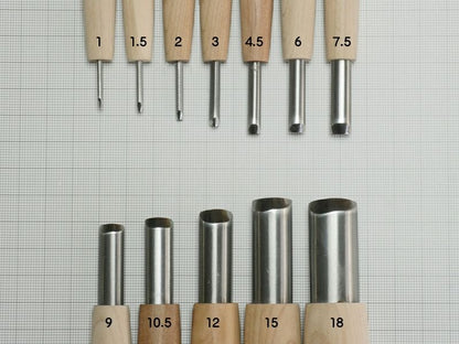 Gouge japonaise ronde HSS – Outil de sculpture bois – Plusieurs largeurs