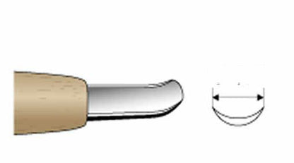 Gouge japonaise peu profonde HSS type scoop – Finition concave douce – Sculpture sur bois