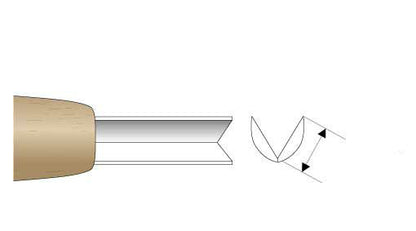 Japanese V-shaped gouge, 60 degrees, HSS – Wood carving tool – Various widths