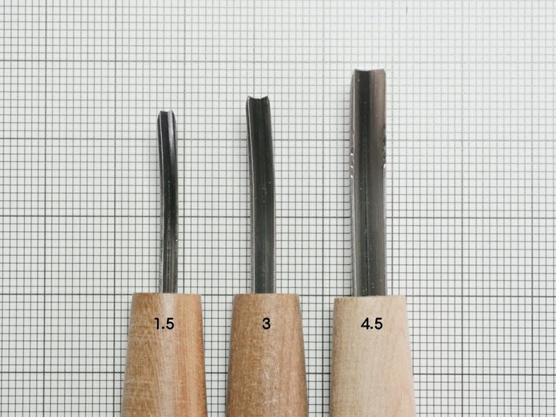 Gouge japonaise en V courbe 60 degres HSS – Acces profond aux details – Sculpture sur bois