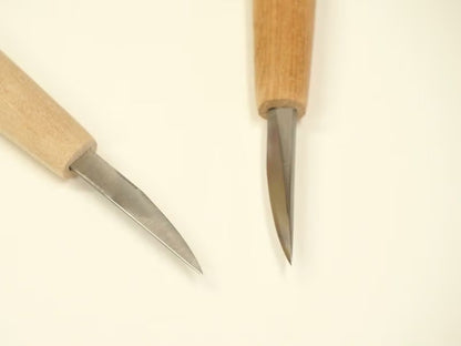 Ciseau japonais Kurigata Naginata – Acier HSS – 6 mm – Sculpture de précision – Droitier / Gaucher