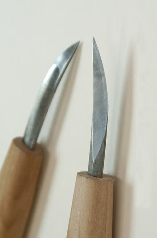 Ciseau japonais Kurigata Naginata Convexe – Acier HSS – 6 mm – Finition surfaces convexes – Droite / Gauche