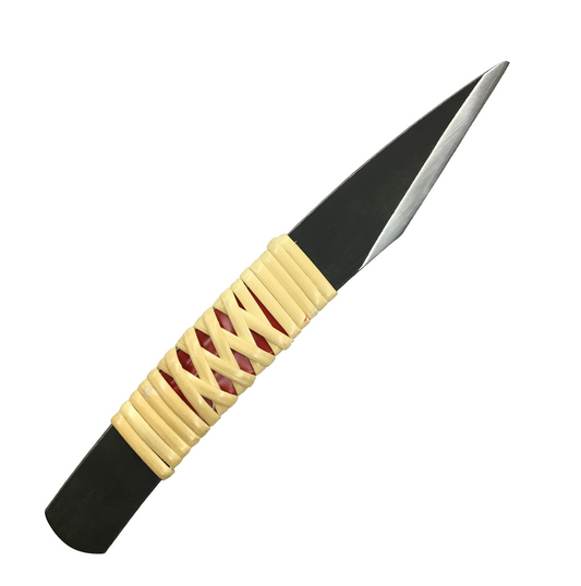 Couteau de Greffe Japonais Léger Yamagata 200 mm – Acier Aogami (Blue Steel) – Manche Rotin