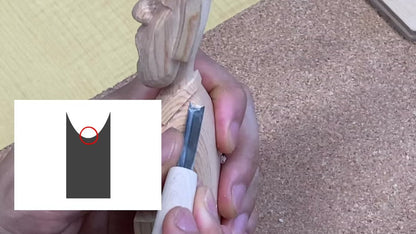 Ciseau à sculpter japonais Oniha (profil inversé unique) – Acier HSS – 6 mm – Manche Sakura