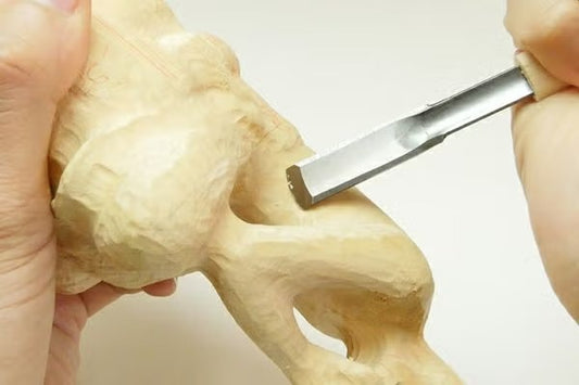 Japanese Uramaru Chisel (internal gouge) – HSS Steel – 18 mm – Long reach – Precision carving