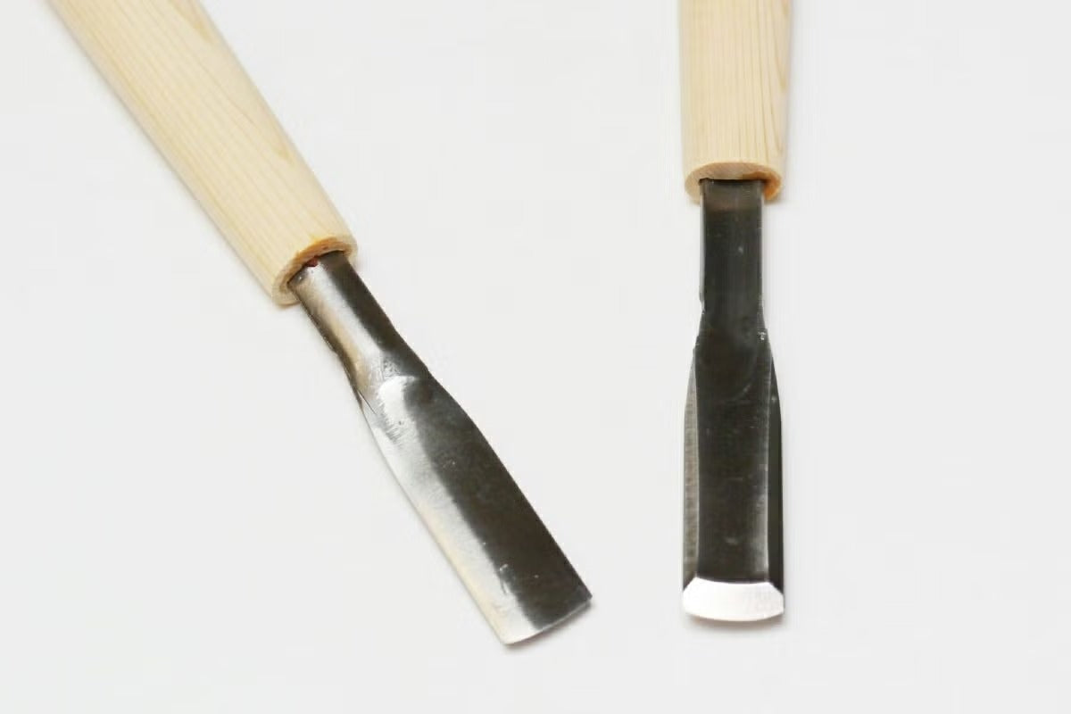 Ciseau japonais Uramaru (gouge interne) – Acier HSS – 18 mm – Long reach – Sculpture de précision