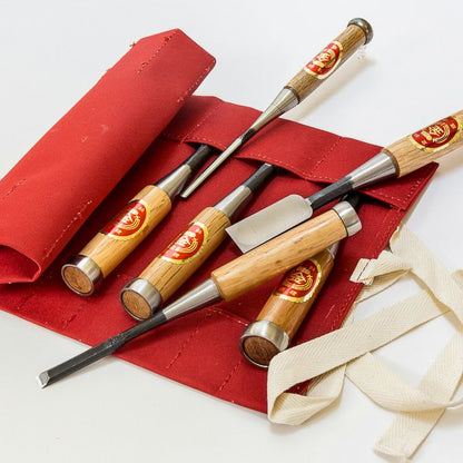 Ciseaux à bois japonais 10 pièces Shirogami #2 – Set professionnel avec étui – Fabrication Japon