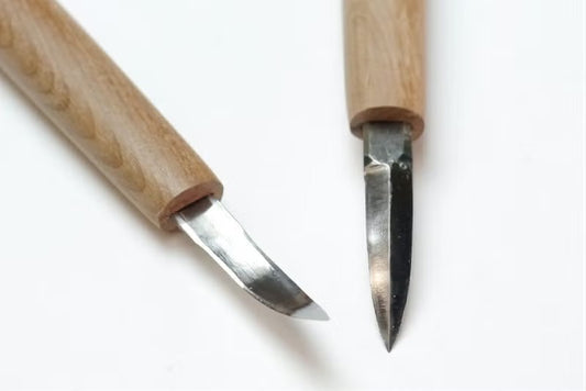 Japanese Yanagizori Double-Edged Chisel – HSS Steel – 6 mm – Curved Carving