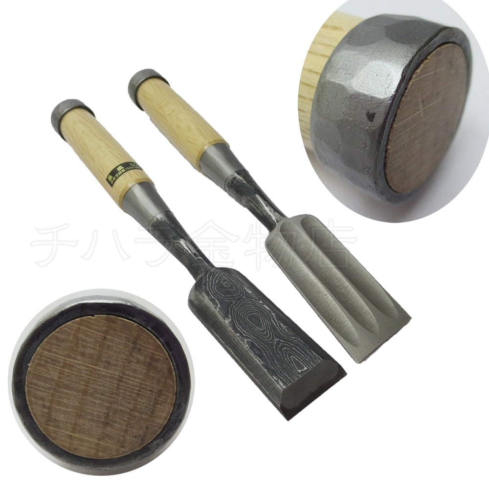 Set de Ciseaux à Bois Japonais Suminasashi Jensaku – Oire Nomi 10 Pièces Manche Chêne Blanc