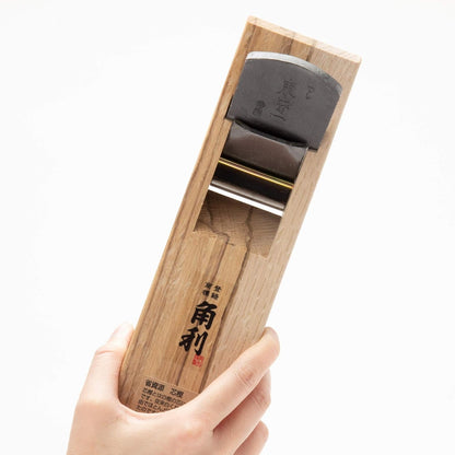 Rabot Japonais KAKURI 50 mm – Kanna double lame en acier carbone avec base en chêne (Made in Japan)