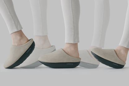 Chaussons Fitness KAMOLEG 2.0 W – Chaussures d’intérieur à semelle arrondie (version bureau en cuir vegan)
