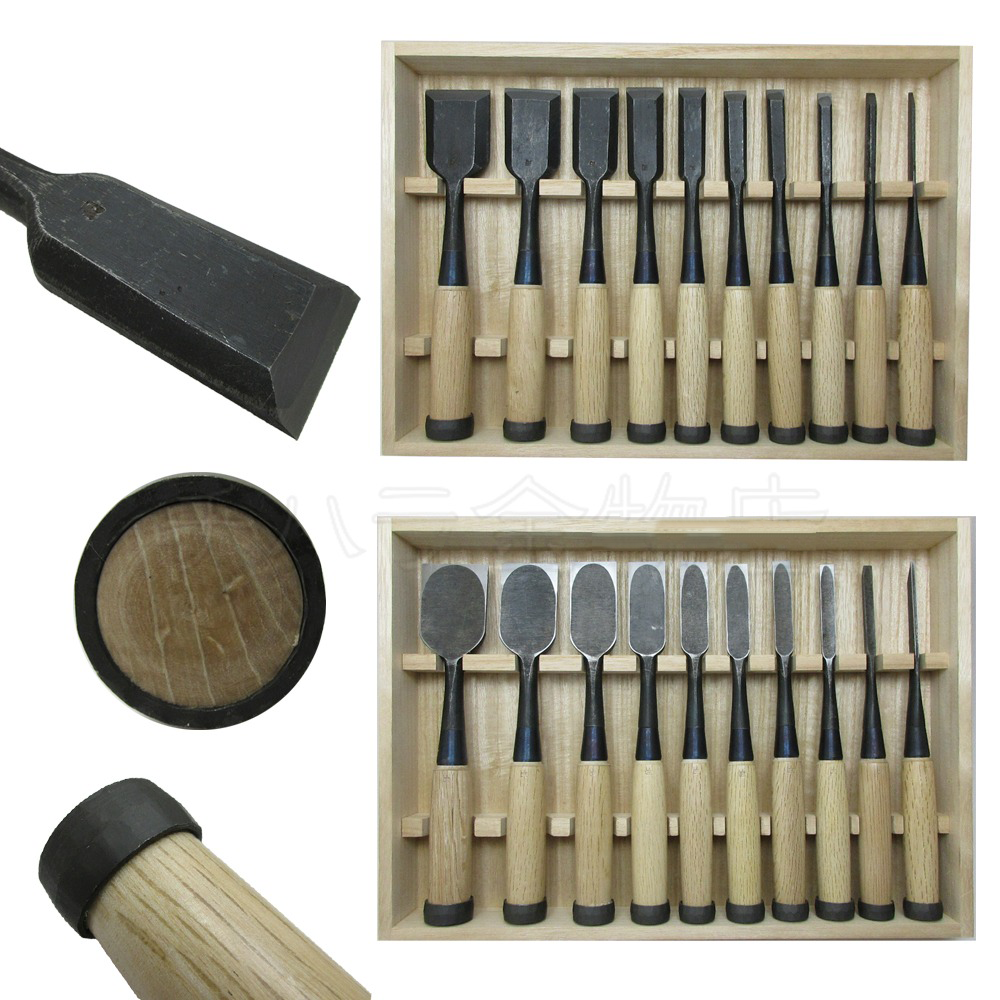 Set de Ciseaux à Bois Japonais Kanetake Takahashi – Oire Nomi 10 Pièces Shirogami #2