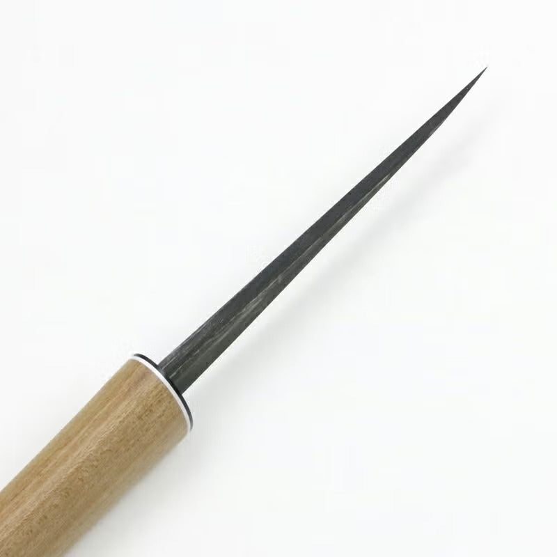 Couteau Japonais Kurikogatana Kikumasamune 135 mm – Couteau Bois et Sculpture Noir Forgé