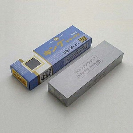 KING Deluxe Japanese Whetstone #300 – Non-absorbent Coarse Stone for Scissors, Planers, and Knives