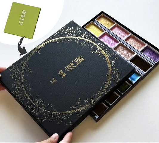 Acuarela Japonesa Metálica Kuretake Gansai Tambi 24 Colores – Efectos Cambiantes y Perlados (Edición 2)